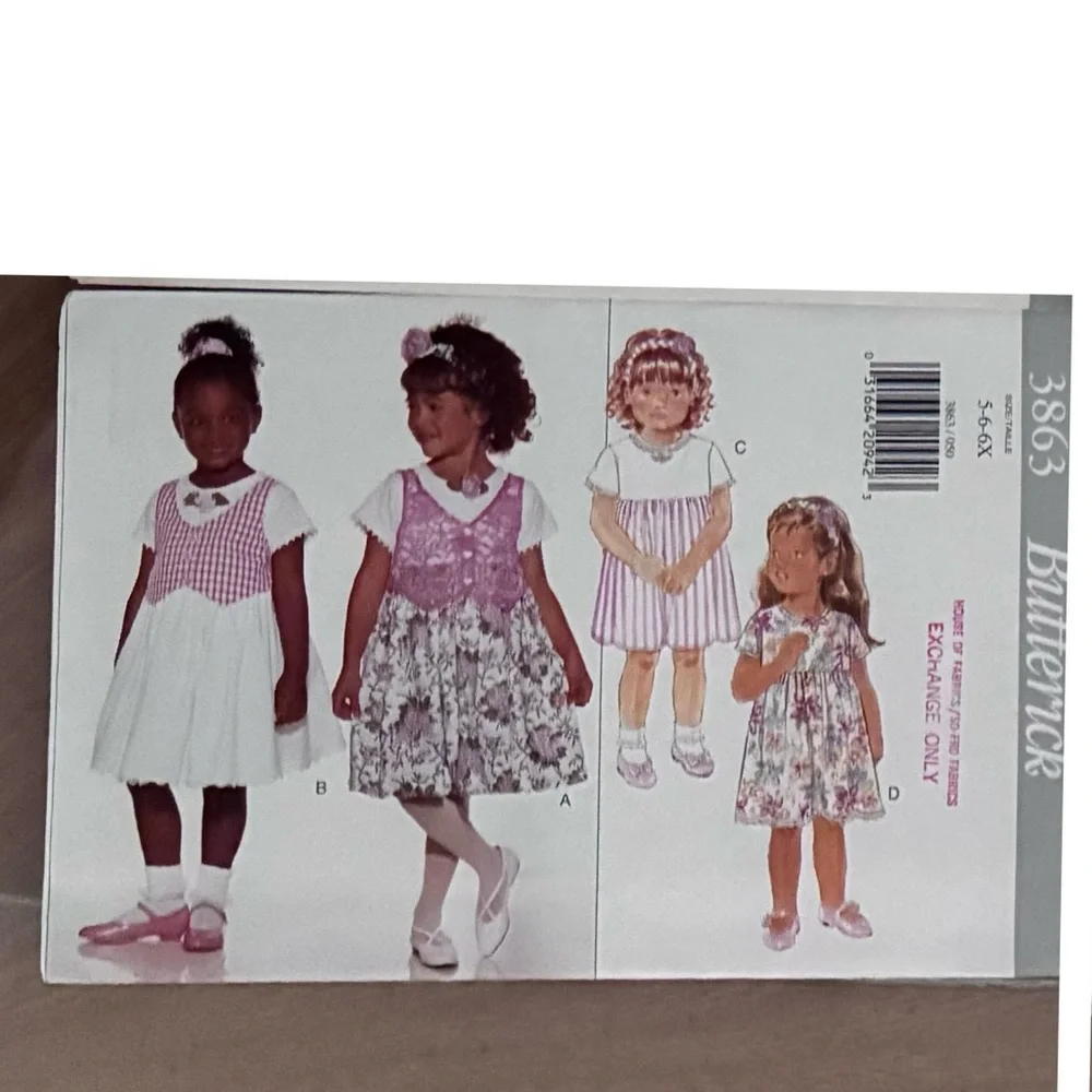 VINTAGE Unused UNCUT Sewing Patterns.  (6) NEW: original packages CHILD SIZES.